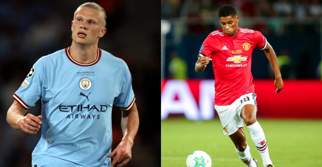 Erling Haaland and Marcus Rashford
