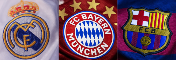 Real Madrid, bayern Munich, barcelona