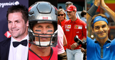 Richie McCaw, TOm Brady, Michael. Schumacher, Roger Federer