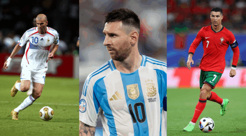 Zidane, Messi, Ronaldo