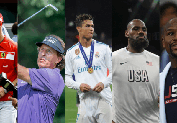Michael Schumacher, Cristiano Ronaldo, Lebron James, Floyd Mayweahter