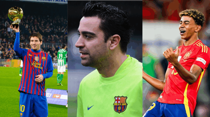 Lionel Messi, Xavi. Lamine Yamal