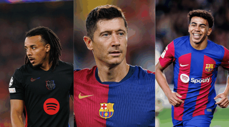 Jules Kounde, Robert lewandowski, lamine Yamal