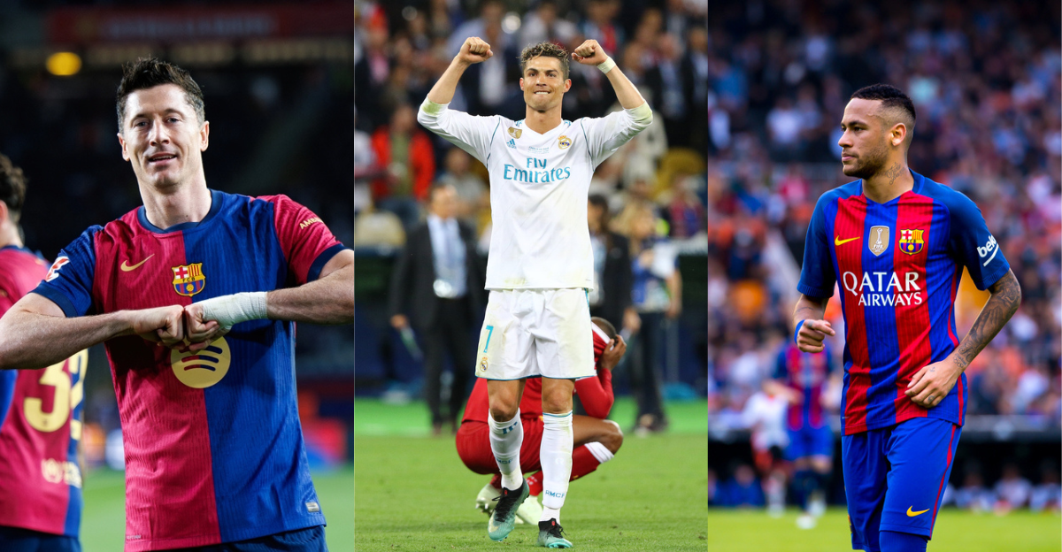 Cristiano Ronaldo, Neymar & Lewandowski: 100+ Goals for 3 Clubs Each