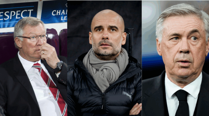 Alex Ferguson, Pep Guardiola, Carlo Ancelotti
