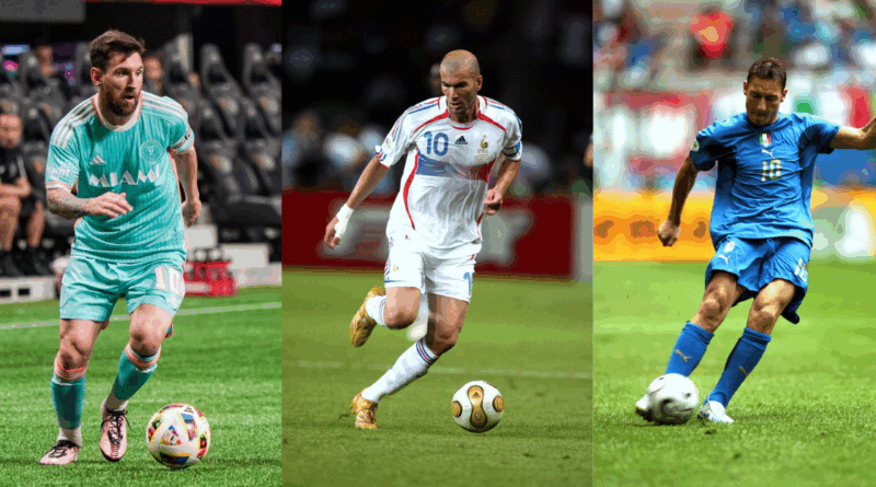 Messi, Zidane, Totti