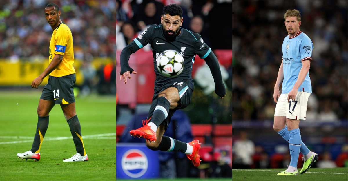 Maior número de participações em golos numa temporada da Premier League: os 10 melhores classificados