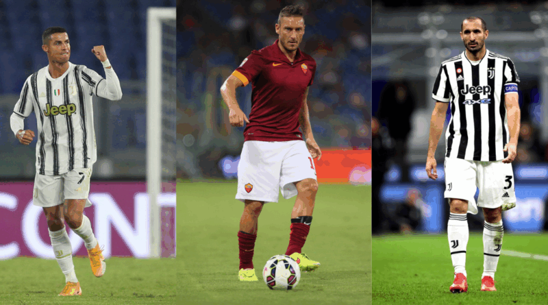 Ronaldo, Totti, Chiellini