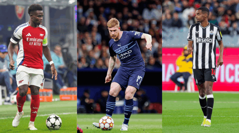 Saka, De Bruyne, Isak