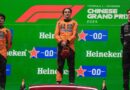 F1 podium, Oscar Piastri, Lando Norris, Geroge Russel