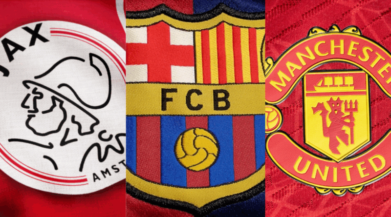 Ajax, Barcelona, Manchester United