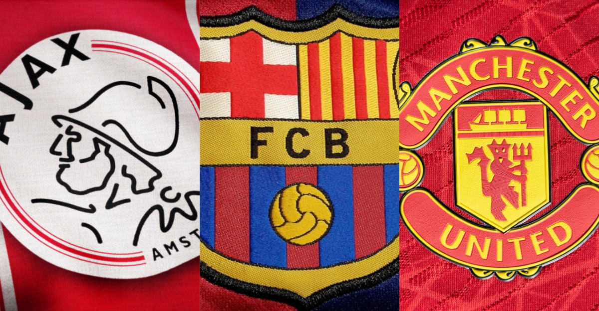 Ajax, Barcelona, Manchester United