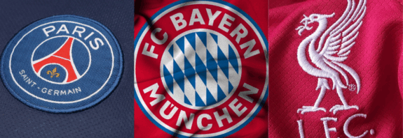 PSG, Bayern Munchen, Liverpool