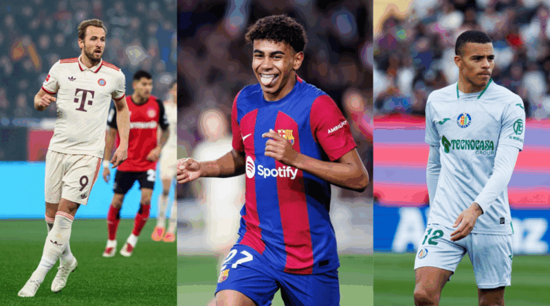 Harry Kane, Lamine Yamal, Mason Greenwood