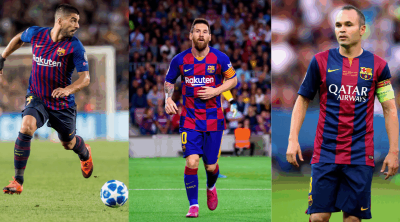 Suarez, Messi, Iniesta