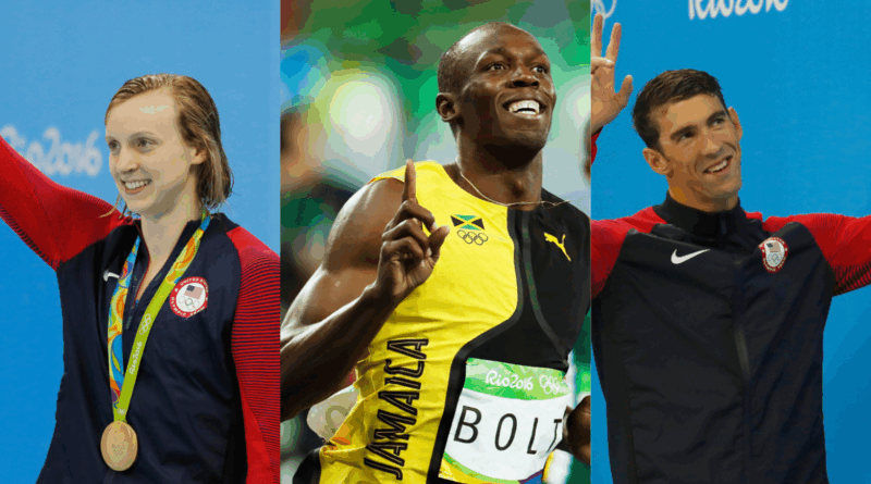 katie ledecky, Usain Bolt, Michael Phelps.