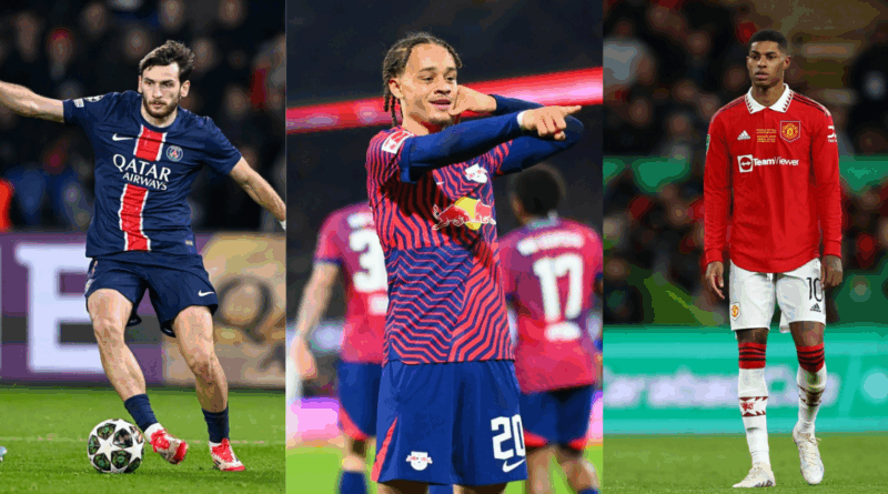 Khvicha Kvaratskhelia, Xavi Simons, Marcus Rashford