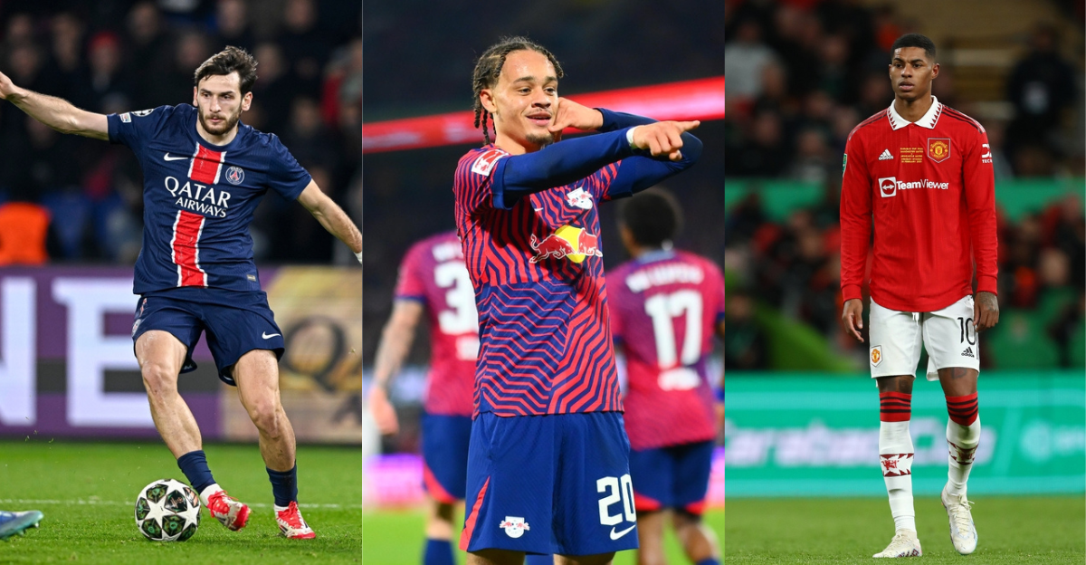 Khvicha Kvaratskhelia, Xavi Simons, Marcus Rashford