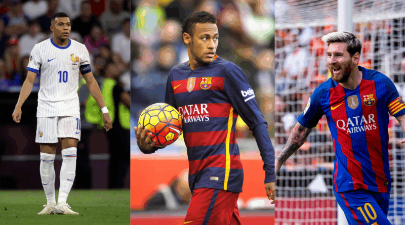 Kylian Mbappe, Neymar, Lionel Messi