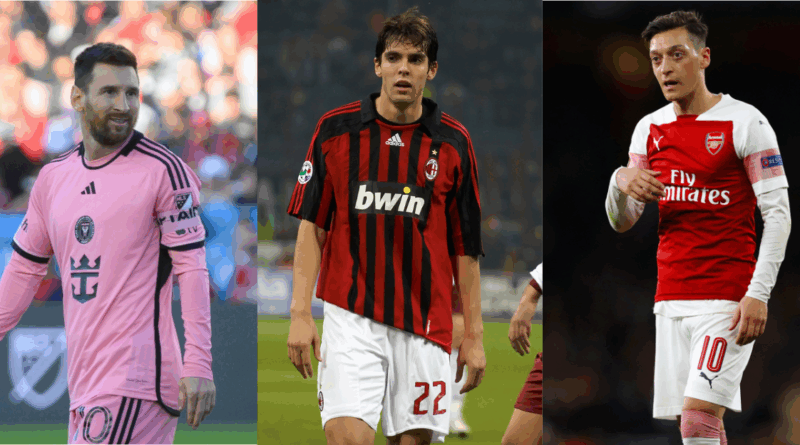 Lionel Messi, Kaka, Mesut Ozil