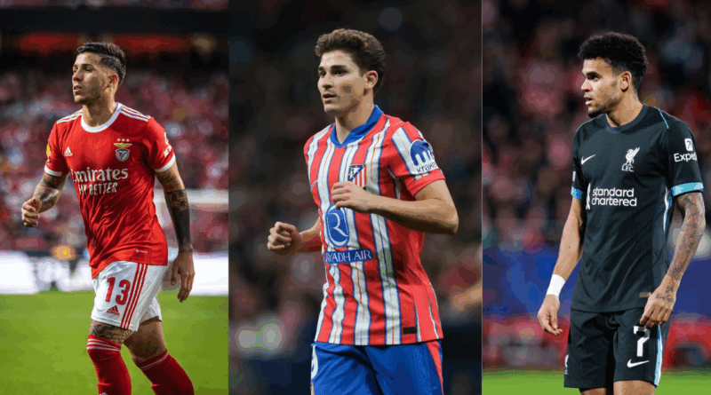 Enzo Fernandez, Julian alvarez, luis Diaz