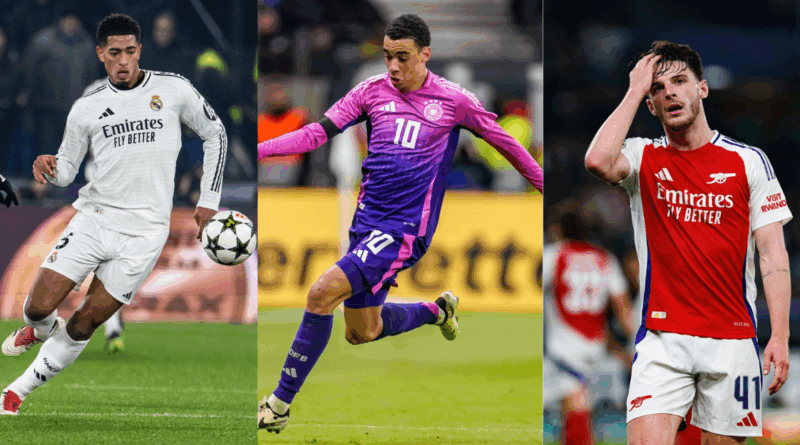 Jude Bellingham, Jamal Musiala, Declan Rice