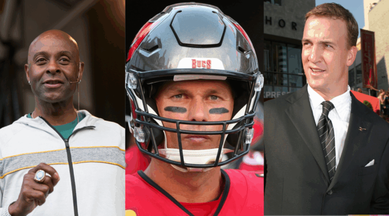 Jerry Rice, Tom Brady, Peyton Manning
