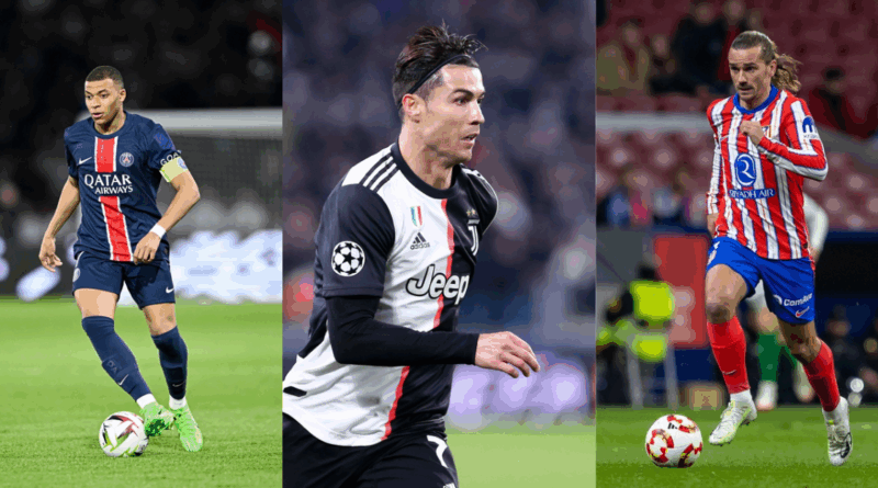 Kylian Mbappe, Cristiano Ronaldo, Antoine Greizmann