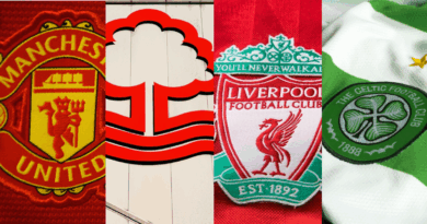 Manchester United, Nottingham Forrest, Liverpool, Celtic