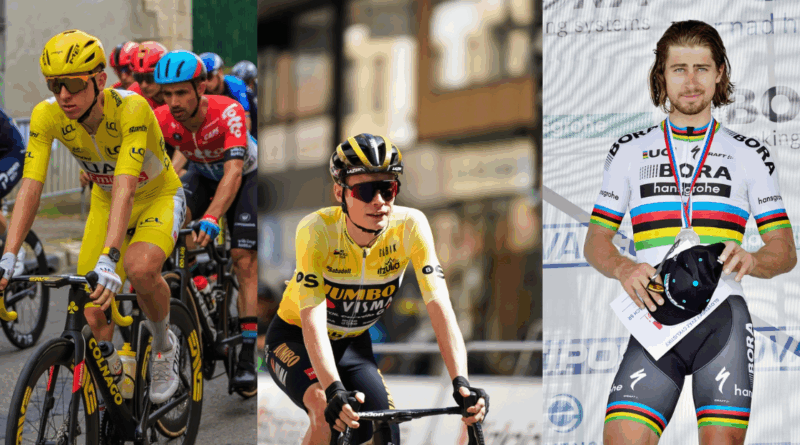Pogacar, Vingegaard, Sagan