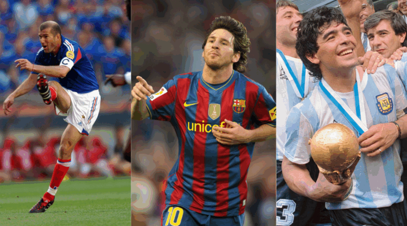 Zidane, Messi, Maradona