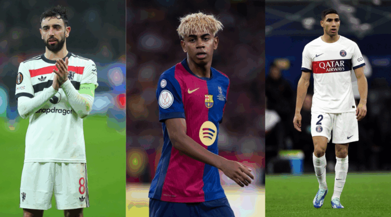 Bruno Fernandes, Lamine Yamal, Hakimi