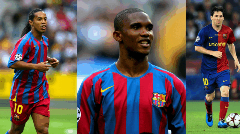 Ronaldinho, Eto'o, Messi