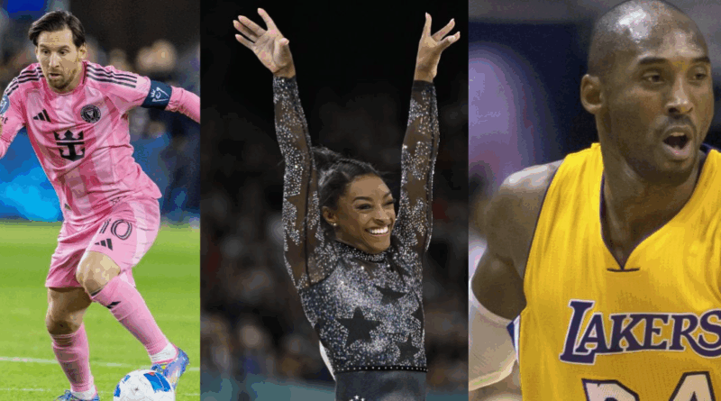 Lionel Messi, Simone Biles, Kobe Bryant