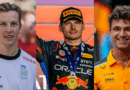 Liam Lawson, Max Verstappen, Lando Norris,