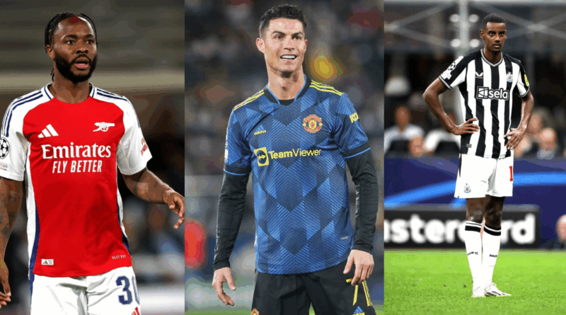 Raheem Sterling, Cristiano Ronaldo, Alexander Isak