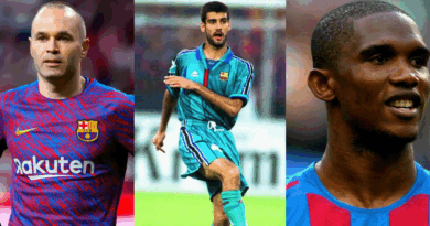 Andrés Iniesta, Pep Guardiola, Samuel Eto'o