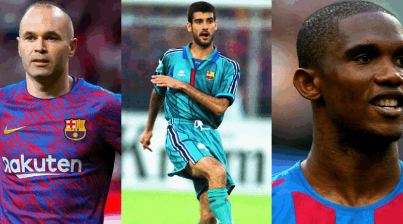 Andrés Iniesta, Pep Guardiola, Samuel Eto'o