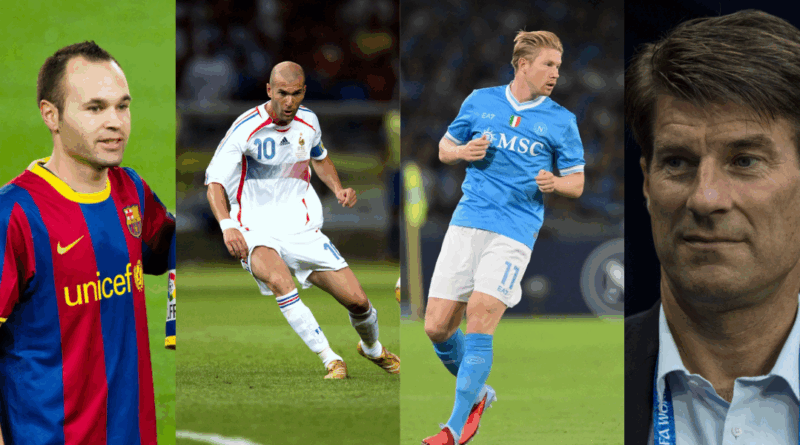 Iniesta, Zidane, de bruyne, laudrup