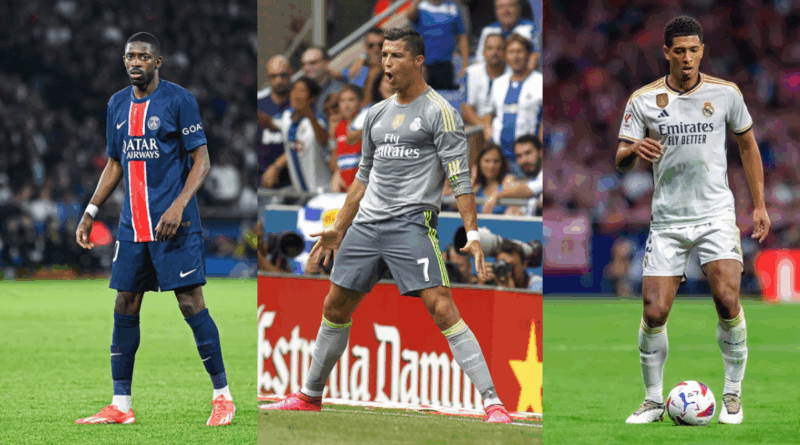 Ousmane dembele, Cristiano Ronaldo, Jude Bellingham