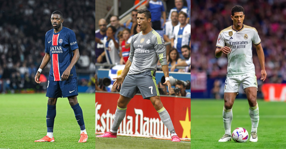 Ousmane dembele, Cristiano Ronaldo, Jude Bellingham