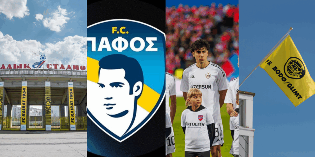 Kairat Almaty, Pafos, Qarabag, and Bodo/Glimt