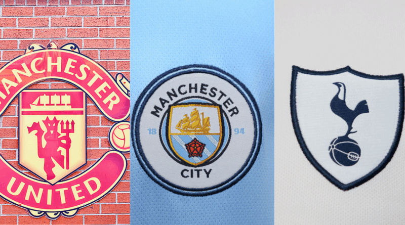 Manchester UNited, Manchester City, Tottenham