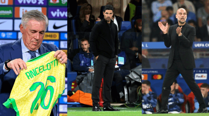 Carlo Ancelotti, Mikel Arteta, Pep Guardiola