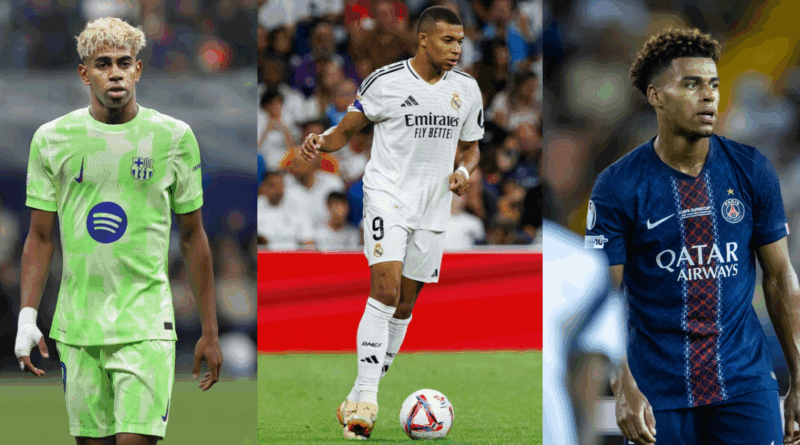 Lamine Yamal, Mbappe, Desire Doue