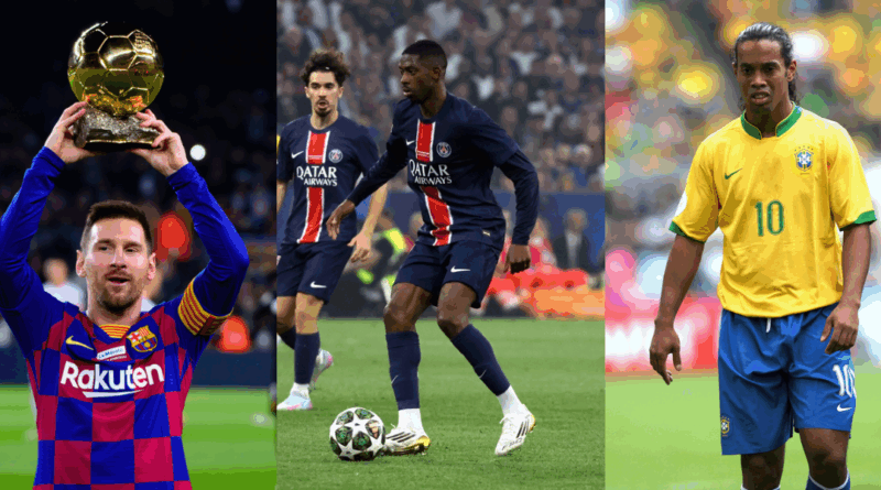 messi, dembele, ronaldinho