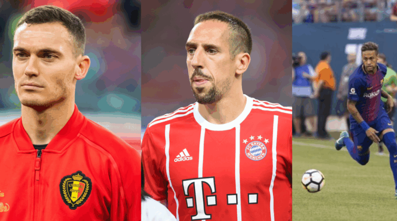Thomas Vermaelen, Franck Ribéry, Neymar Jr.