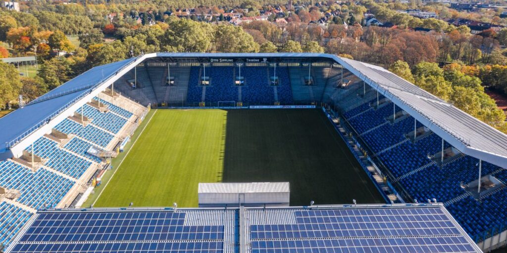 Carl-Benz-Stadion (Carl Benz stadium), home stadium for football club SV Waldhof Mannheim
