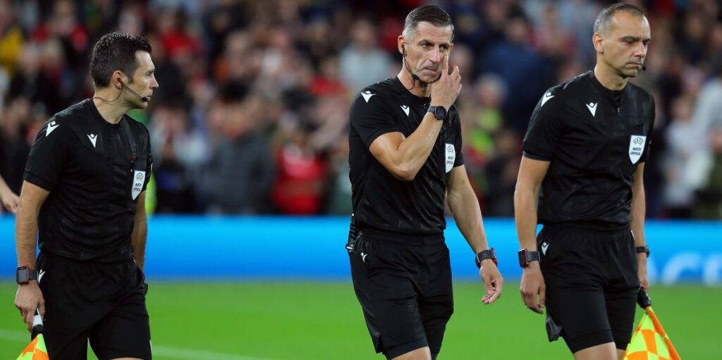 Football referees Anastasios Sidiropoulos, Polychronis Kostaras and Lazaros Dimitriadis