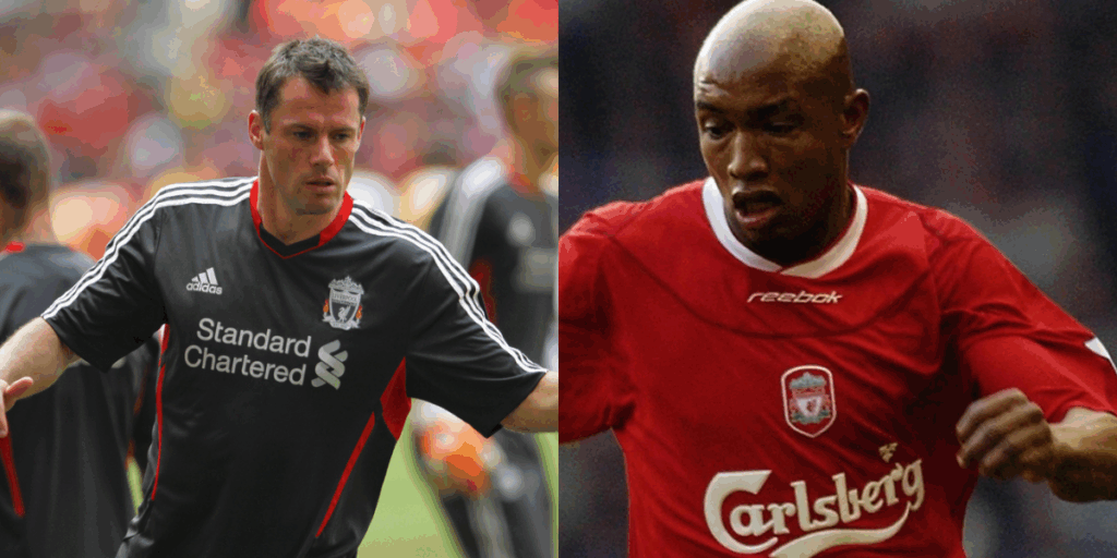 Jamie Carragher and El-Hadji Diouf